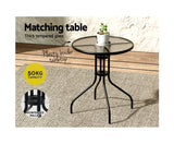 Outdoor Furniture 3PC Table and chairs Stackable Bistro Set