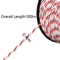 500m Roll Electric Fence Energiser Poly Rope - JVEES