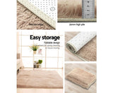 140x200cm Ultra Soft Shaggy Rug Large Floor Carpet Anti-slip Area Rugs - JVEES