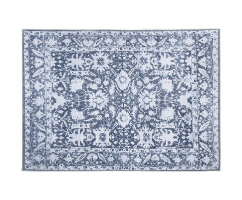Short Pile Floor Rug 160x230 Area Rugs Large Vintage Carpet Soft Blue - JVEES