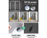 Retractable Magnetic Fly Screen Door Sliding Double Open 2.3m x 2.4m DIY - JVEES