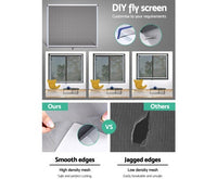 Retractable Window Fly Screen DIY 1.5m x 1.5m White - JVEES