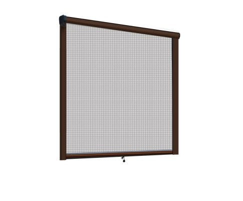 Retractable Window Fly Screen Mesh DIY 1.8m x 1.5m Brown - JVEES