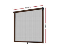 Retractable Window Fly Screen Mesh DIY 1.8m x 1.5m Brown - JVEES