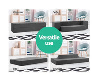 Portable Sofa Bed/Divan Folding Mattress - Grey - JVEES