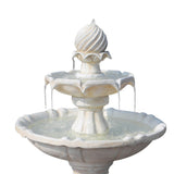 Solar Power Three-Tier Water Fountain Ivory - JVEES