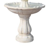 Solar Power Three-Tier Water Fountain Ivory - JVEES