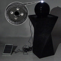 Solar Fountain Twist Design with LED Lights - JVEES