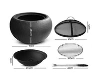 Outdoor Portable Lightweight Oval Fire Pit - JVEES