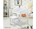 Kids Lift-Top Desk and Stool White - JVEES