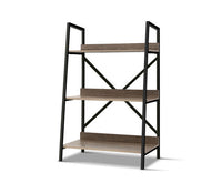 3 Tier Bookshelf Metal Oak - JVEES