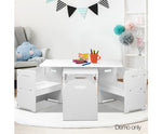 Kids Table and Chair Set White - JVEES