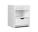 Bedsides Table with Drawer White - JVEES