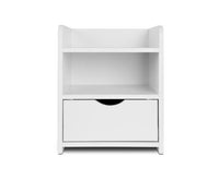 Bedsides Table with Drawer White - JVEES