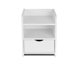 Bedsides Table with Drawer White - JVEES