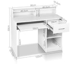 Office Computer Desk with Storage White - JVEES