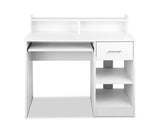 Office Computer Desk with Storage White - JVEES