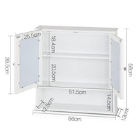 Toilet Mirror Medicine Storage Cabinet White - JVEES