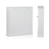 Toilet Mirror Medicine Storage Cabinet White - JVEES