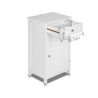 Storage Cabinet with Drawer White - JVEES