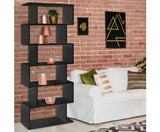 6 Tier Bookshelf Black - JVEES