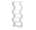 6 Tier Bookshelf White - JVEES