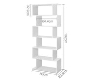 6 Tier Bookshelf White - JVEES