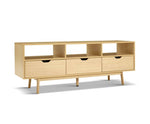 Wooden Scandinavian Entertainment Unit - Natural - JVEES