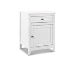 Bedside/Lamp Table Big Storage Drawers Cabinet Nightstand Chest White - JVEES