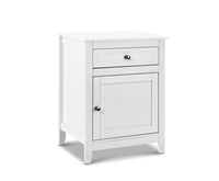 Bedside/Lamp Table Big Storage Drawers Cabinet Nightstand Chest White - JVEES