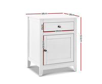 Bedside/Lamp Table Big Storage Drawers Cabinet Nightstand Chest White - JVEES