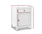 Bedside/Lamp Table Big Storage Drawers Cabinet Nightstand Chest White - JVEES