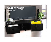 140cm High Gloss TV Cabinet Stand Entertainment Unit - JVEES