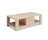 Coffee Table Wooden Shelf Thick Table Top - JVEES