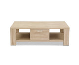 Coffee Table Wooden Shelf Thick Table Top - JVEES