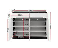 High Gloss Shoe Cabinet Storage Cupboard Drawer - JVEES