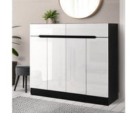 High Gloss Shoe Cabinet Storage Cupboard Drawer - JVEES