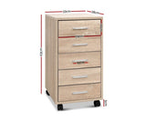 5 Drawer Filing Cabinet Storage - JVEES