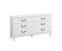 Chest of Drawers Dresser Table Lowboy Storage Cabinet White - JVEES