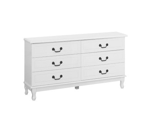 Chest of Drawers Dresser Table Lowboy Storage Cabinet White - JVEES