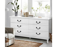 Chest of Drawers Dresser Table Lowboy Storage Cabinet White - JVEES