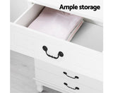 Chest of Drawers Dresser Table Lowboy Storage Cabinet White - JVEES