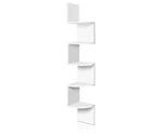 5-Tier Corner Wall Shelf White - JVEES