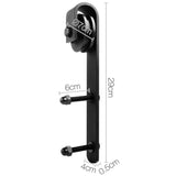 Sliding Barn Door Hardware Track Set Powder Coat Steel Black - 4M - JVEES