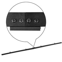 Sliding Barn Door Hardware Track Set Powder Coat Steel Black - 4M - JVEES