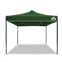 3x3 Pop Up Gazebo Hut with Sandbags Green - JVEES