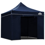 3x3 Pop Up Gazebo Hut with Sandbags Navy