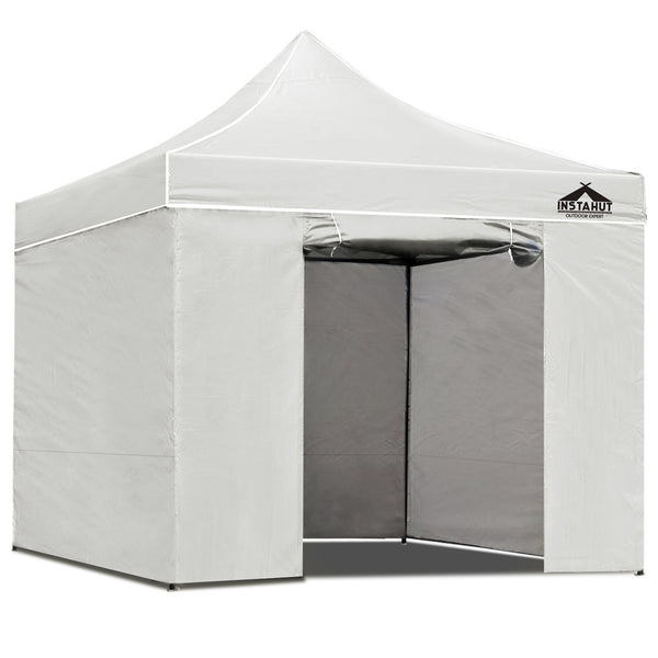 3x3 Pop Up Gazebo Hut with Sandbags White