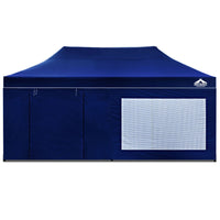 3x6 Pop Up Gazebo Hut with Sandbags Blue - JVEES