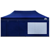 3x6 Pop Up Gazebo Hut with Sandbags Blue - JVEES